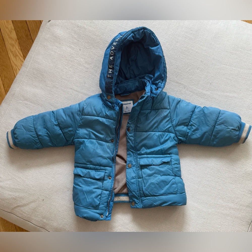 Mayoral Teal Hooded Jacket